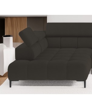 Narożnik PLAZA XL Prawostronny Elektryczna regulacja Tkanina SOLAR 28 WERSAL