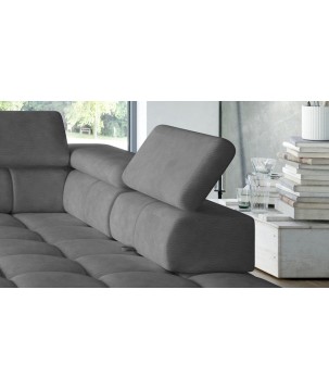 Narożnik PLAZA XL Prawostronny Elektryczna regulacja Tkanina SOLAR 96 WERSAL