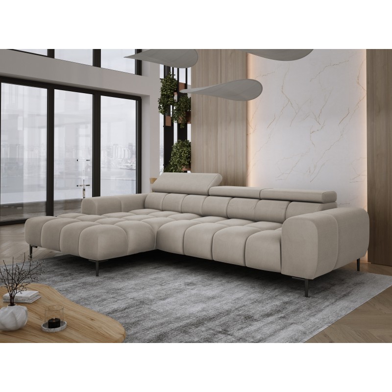 Narożnik PLAZA MINI Lewostronny w tkaninie Promocyjnej SOLAR 16 WERSAL