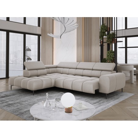 Narożnik PLAZA L Lewostronny w tkaninie Promocyjnej SOLAR 16 WERSAL