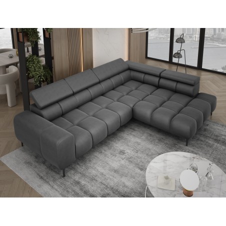 Narożnik PLAZA L Prawostronny w tkaninie Promocyjnej SOLAR 96 WERSAL