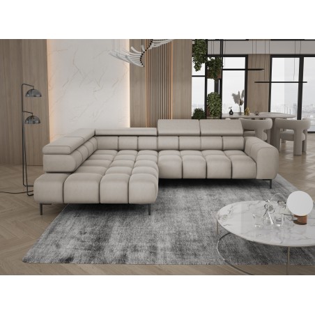 Narożnik PLAZA L Lewostronny w tkaninie Promocyjnej SOLAR 16 WERSAL