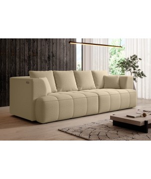Sofa ALBIO BigSofa z elektryczną regulacją siedziska funkcja spania w tkaninie SERENO 681 WERSAL