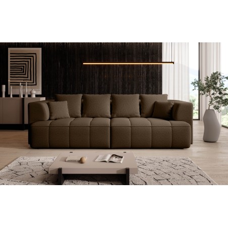 Sofa ALBIO BigSofa z elektryczną regulacją siedziska funkcja spania w tkaninie SERENO 686 WERSAL