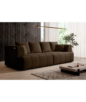 Sofa ALBIO BigSofa z elektryczną regulacją siedziska funkcja spania w tkaninie SERENO 686 WERSAL