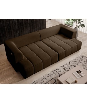 Sofa ALBIO BigSofa z elektryczną regulacją siedziska funkcja spania w tkaninie SERENO 686 WERSAL