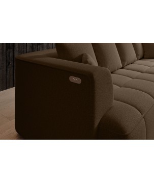 Sofa ALBIO BigSofa z elektryczną regulacją siedziska funkcja spania w tkaninie SERENO 686 WERSAL