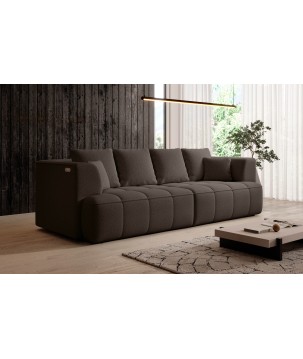 Sofa ALBIO BigSofa z elektryczną regulacją siedziska funkcja spania w tkaninie SERENO 694 WERSAL