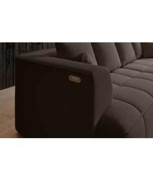 Sofa ALBIO BigSofa z elektryczną regulacją siedziska funkcja spania w tkaninie SERENO 694 WERSAL