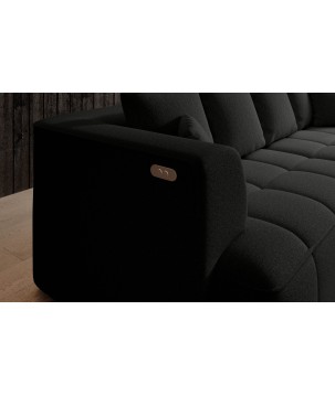 Sofa ALBIO BigSofa z elektryczną regulacją siedziska funkcja spania w tkaninie SERENO 696 WERSAL