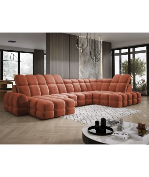 Narożnik TOLLO XL Prawostronny Elektryczna regulacja Tkanina SALVADOR 07 WERSAL