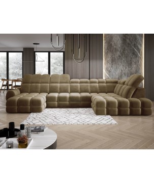 Narożnik TOLLO XL Prawostronny Elektryczna regulacja Tkanina SALVADOR 10 WERSAL