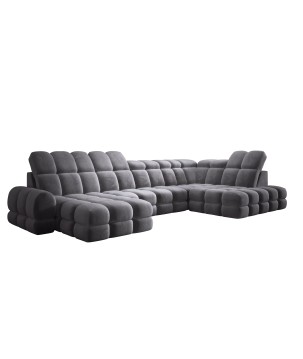 Narożnik TOLLO XL Prawostronny Elektryczna regulacja Tkanina SALVADOR 15 WERSAL