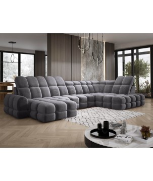 Narożnik TOLLO XL Prawostronny Elektryczna regulacja Tkanina SALVADOR 15 WERSAL