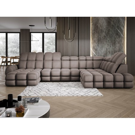 Narożnik TOLLO XL Prawostronny Elektryczna regulacja Tkanina SOLAR 28 WERSAL