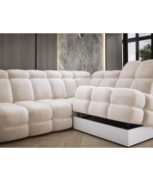 Narożnik TOLLO XL Prawostronny Elektryczna regulacja Tkanina SALVADOR 01 WERSAL