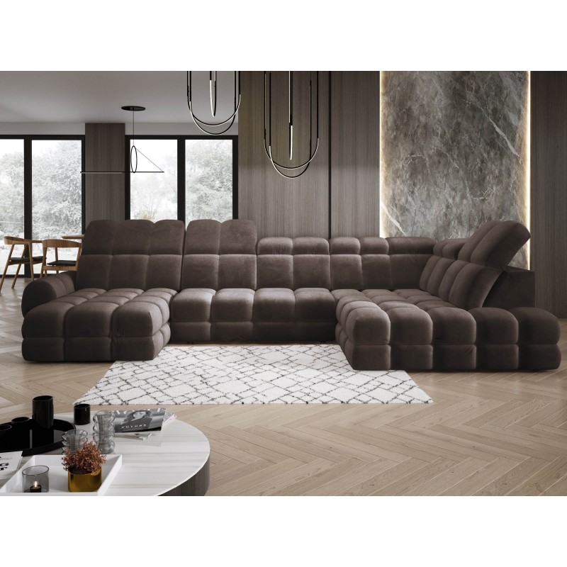 Narożnik TOLLO XL Prawostronny Elektryczna regulacja Tkanina SALVADOR 04 WERSAL