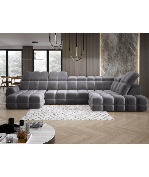 Narożnik TOLLO XL Prawostronny Elektryczna regulacja Tkanina SALVADOR 15 WERSAL