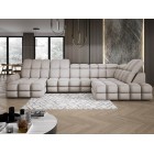 Narożnik TOLLO XL Prawostronny Elektryczna regulacja Tkanina SOLAR 16 WERSAL