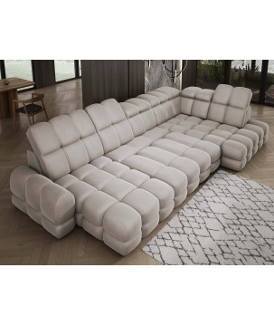 Narożnik TOLLO XL Prawostronny Elektryczna regulacja Tkanina SOLAR 16 WERSAL