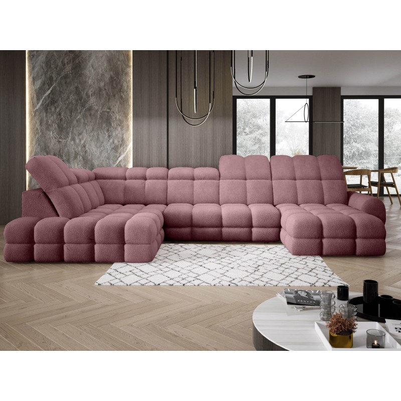 Narożnik TOLLO XL z elektryczną regulacją siedziska Lewostronny w tkaninie promocyjnej BUBBLE 09 WERSAL