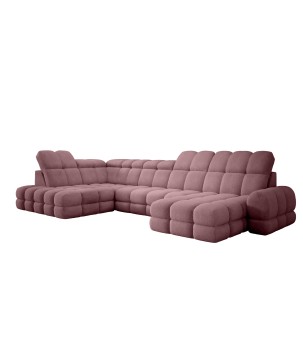 Narożnik TOLLO XL z elektryczną regulacją siedziska Lewostronny w tkaninie promocyjnej BUBBLE 09 WERSAL