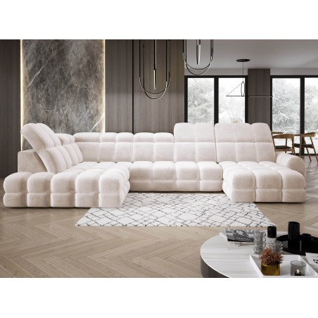 Narożnik TOLLO XL Lewostronny Elektryczna regulacja Tkanina SALVADOR 01 WERSAL