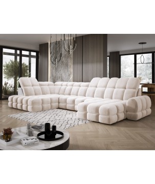 Narożnik TOLLO XL Lewostronny Elektryczna regulacja Tkanina SALVADOR 01 WERSAL