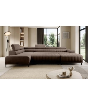 Narożnik CALDO XL Lewostronny z funkcją spania wolnostojąca w tkaninie RUN AGAIN 18 WERSAL