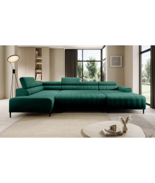 Narożnik CALDO XL Lewostronny z funkcją spania wolnostojąca w tkaninie RUN AGAIN 36 WERSAL