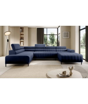 Narożnik CALDO XL Lewostronny z funkcją spania wolnostojąca w tkaninie RUN AGAIN 77 WERSAL