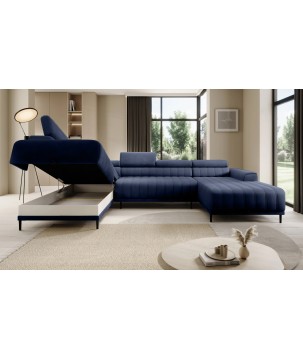 Narożnik CALDO XL Lewostronny z funkcją spania wolnostojąca w tkaninie RUN AGAIN 77 WERSAL