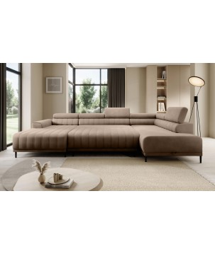 Narożnik CALDO XL Prawostronny z funkcją spania wolnostojąca w tkaninie RUN AGAIN 11 WERSAL