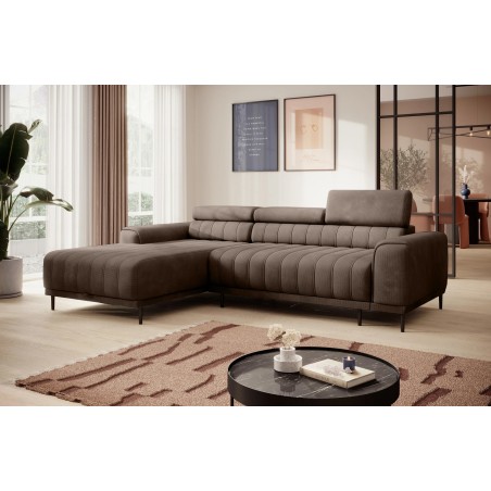 Narożnik CALDO S/MINI Lewostronny z funkcją spania wolnostojąca w tkaninie RUN AGAIN 18 WERSAL