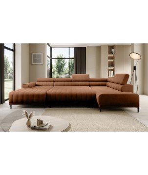 Narożnik CALDO XL Prawostronny z funkcją spania wolnostojąca w tkaninie RUN AGAIN 53 WERSAL