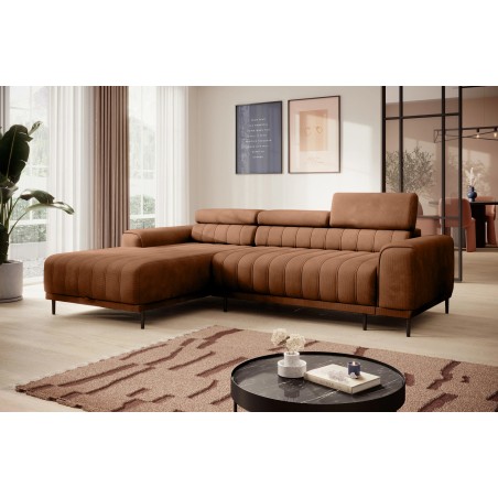 Narożnik CALDO S/MINI Lewostronny z funkcją spania wolnostojąca w tkaninie RUN AGAIN 53 WERSAL