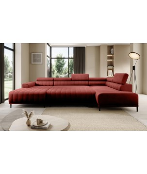 Narożnik CALDO XL Prawostronny z funkcją spania wolnostojąca w tkaninie RUN AGAIN 55 WERSAL