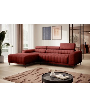 Narożnik CALDO S/MINI Lewostronny z funkcją spania wolnostojąca w tkaninie RUN AGAIN 55 WERSAL