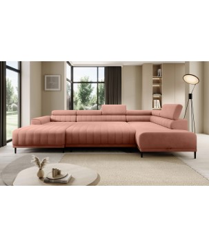 Narożnik CALDO XL Prawostronny z funkcją spania wolnostojąca w tkaninie RUN AGAIN 61 WERSAL