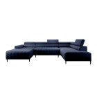 Narożnik CALDO XL Prawostronny z funkcją spania wolnostojący w tkaninie RUN AGAIN 77 WERSAL