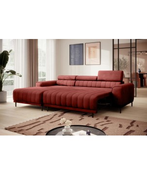 Narożnik CALDO S/MINI Lewostronny z funkcją spania wolnostojąca w tkaninie RUN AGAIN 55 WERSAL