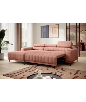 Narożnik CALDO S/MINI Lewostronny z funkcją spania wolnostojąca w tkaninie RUN AGAIN 61 WERSAL