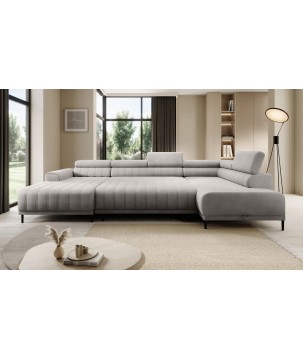 Narożnik CALDO XL Prawostronny z funkcją spania wolnostojący w tkaninie RUN AGAIN 80 WERSAL