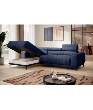 Narożnik CALDO S/MINI Lewostronny z funkcją spania wolnostojąca w tkaninie RUN AGAIN 77 WERSAL