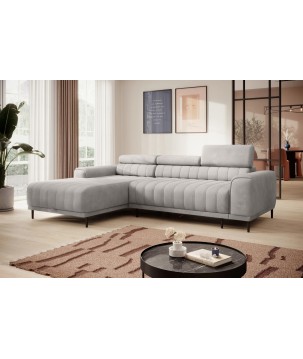 Narożnik CALDO S/MINI Lewostronny z funkcją spania wolnostojąca w tkaninie RUN AGAIN 80 WERSAL