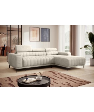 Narożnik CALDO S/MINI Prawostronny z funkcją spania wolnostojąca w tkaninie RUN AGAIN 01 WERSAL