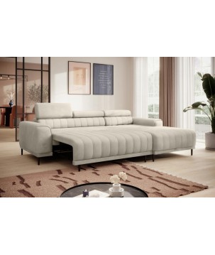 Narożnik CALDO S/MINI Prawostronny z funkcją spania wolnostojąca w tkaninie RUN AGAIN 01 WERSAL