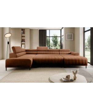 Narożnik CALDO XL Lewostronny z funkcją spania wolnostojąca w tkaninie RUN AGAIN 53 WERSAL