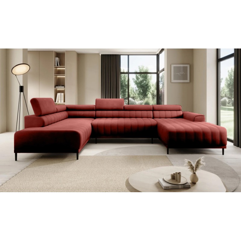 Narożnik CALDO XL Lewostronny z funkcją spania wolnostojąca w tkaninie RUN AGAIN 55 WERSAL