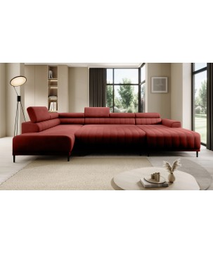 Narożnik CALDO XL Lewostronny z funkcją spania wolnostojąca w tkaninie RUN AGAIN 55 WERSAL